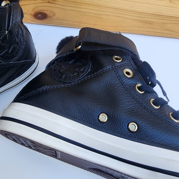 Converse Chuck Taylor AS Brea Lether Size  6.5 Black Limited Edition New - Picture 10 of 12